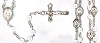 Sacrament Medallion Rosary Gold Plate (silver plate version shown)